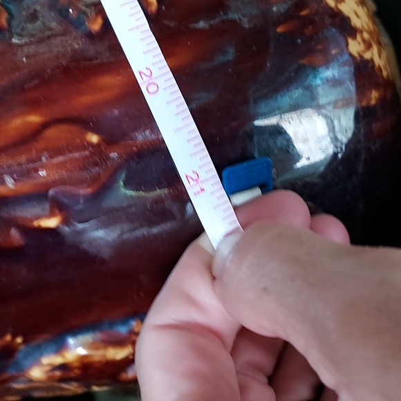 Antique yellow wear 9" large pitcher Bennington Pottery glazed raised 1800 - Picture 15 of 17